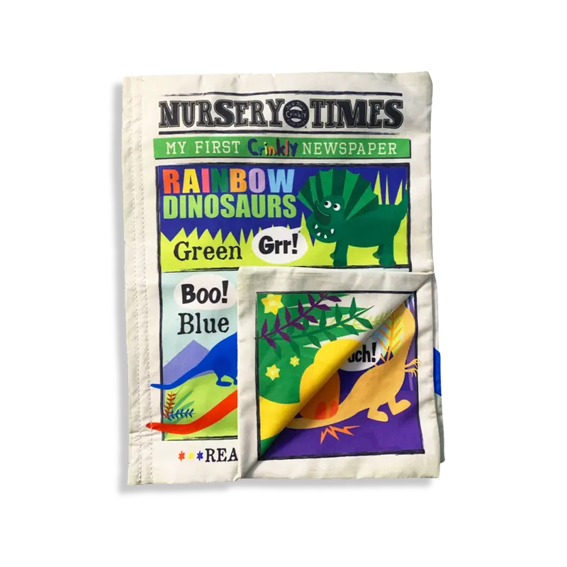 Rainbow Dinosaurs Crinkly Newspaper