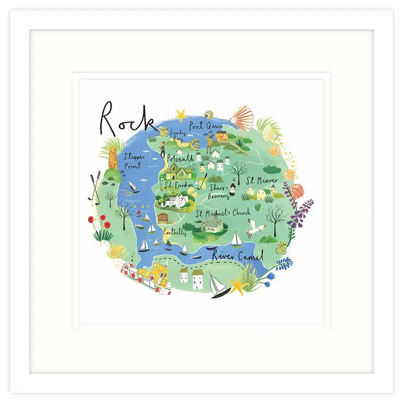RC04F - Rock Map Framed Print