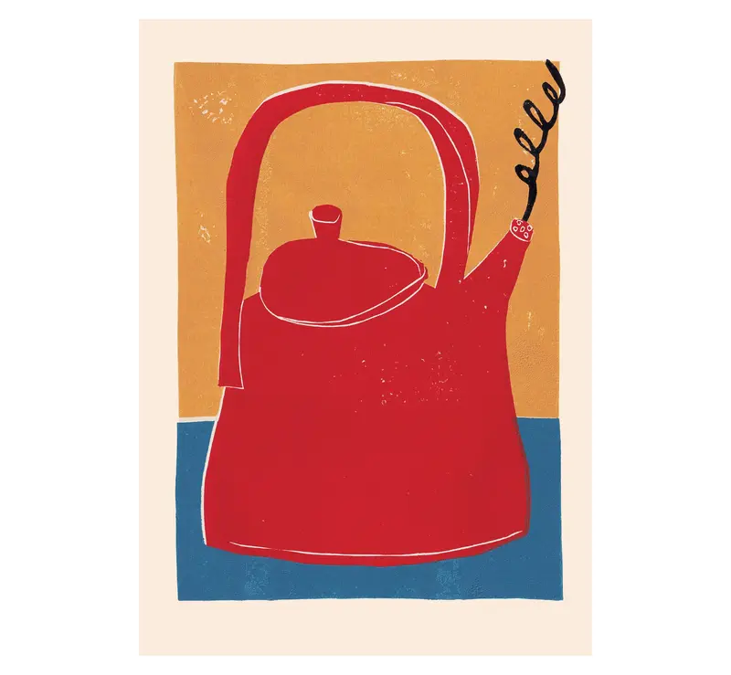 'Red Teapot' Art Print