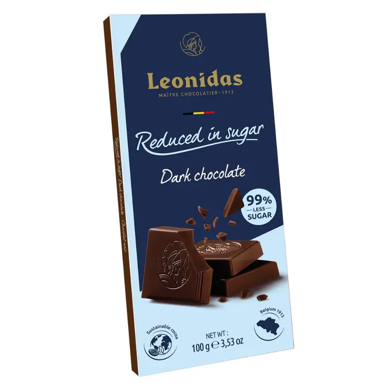 Reduced in Sugar Dark Chocolate Tablet
