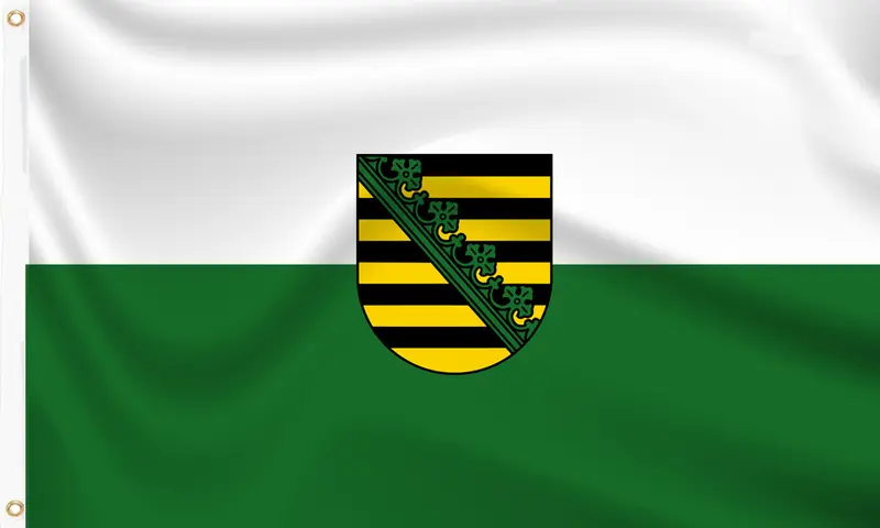 Saxony Flag (With Crest)