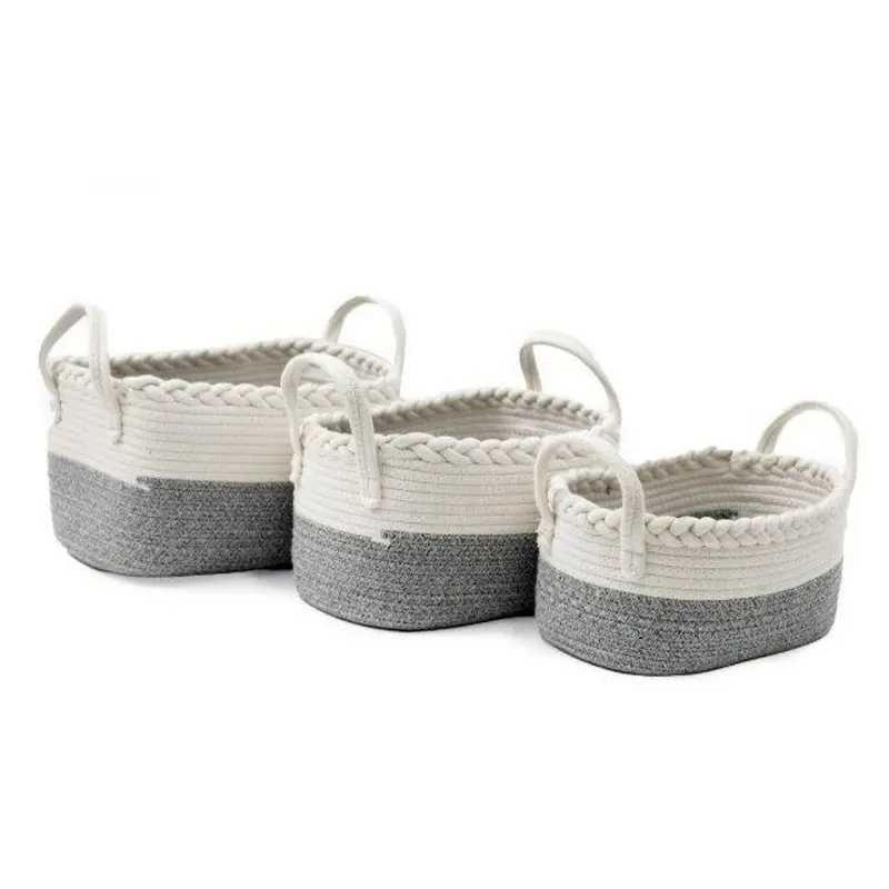 Sifcon 36cm Rectangle Plaited Rope Baskets