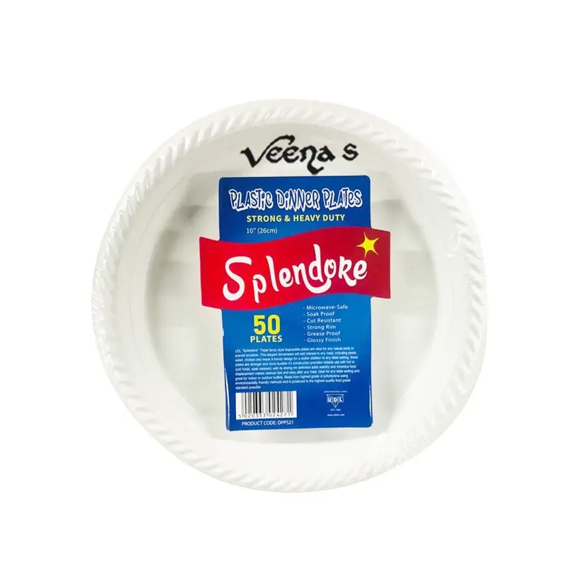 Splendore Plastic Dinner Plates 10" (50 Pieces)
