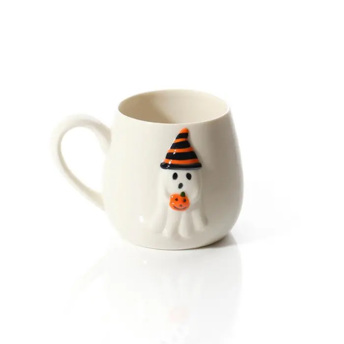 Spooktacular Embossed Mug With Ghost Stoneware Mug