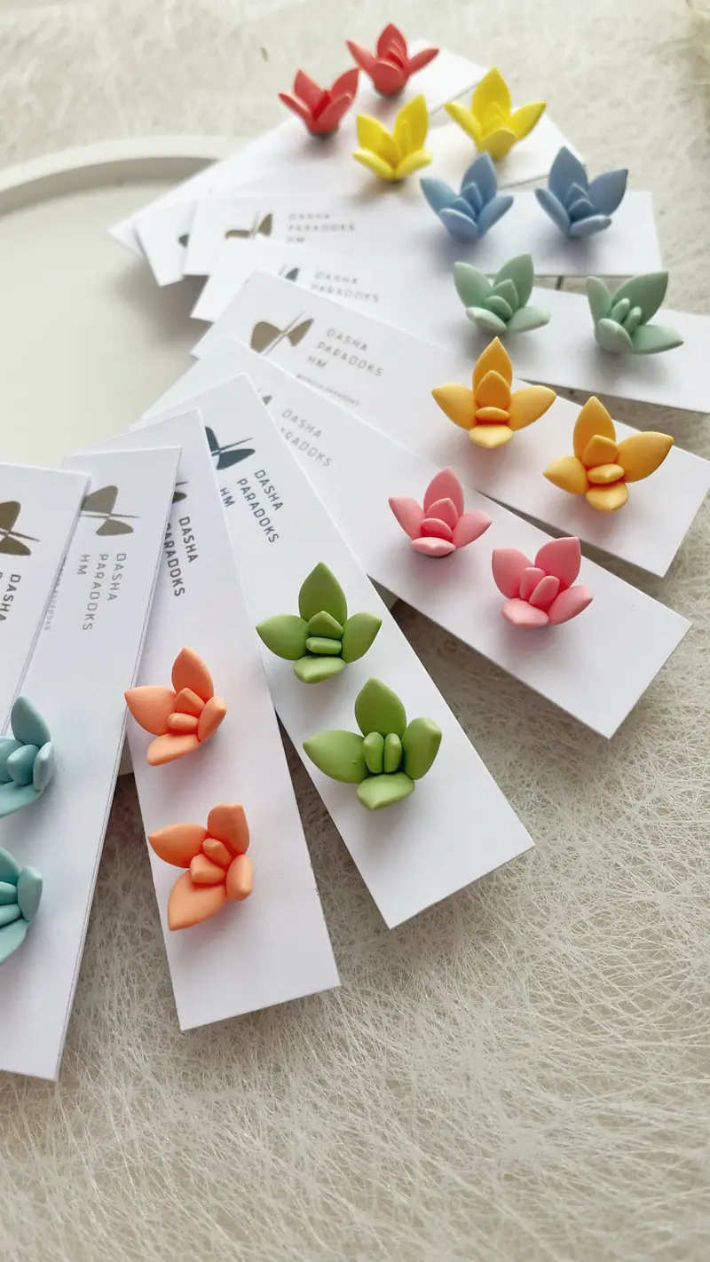 Succulent flower studs