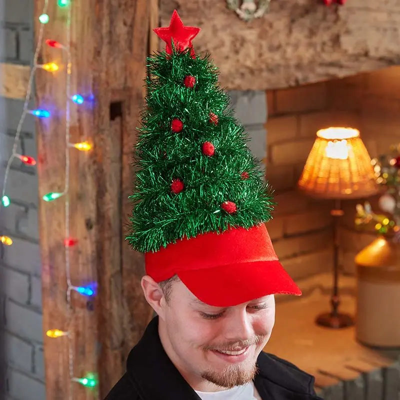 Tinsel Christmas Tree Cap