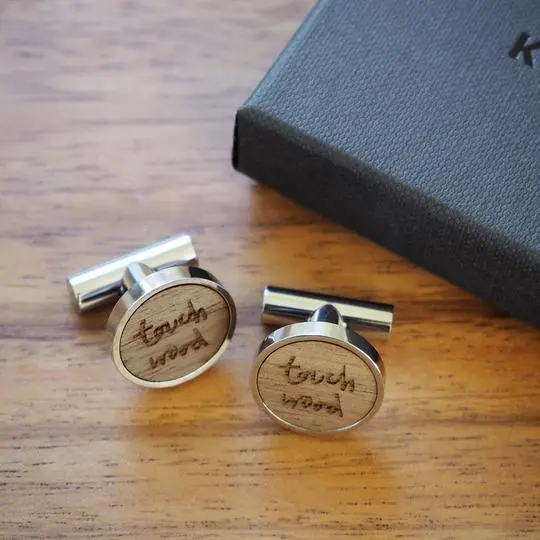 'Touch Wood' cufflinks
