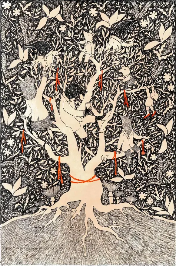 'Tree House' A4 Art Print