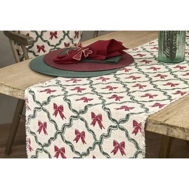 Walton & Co 180cm Trellis and Bow Table Runner