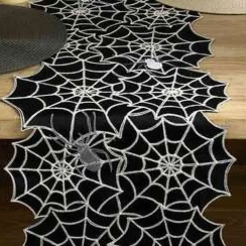 Walton & Co Embroidered Cobweb Runner