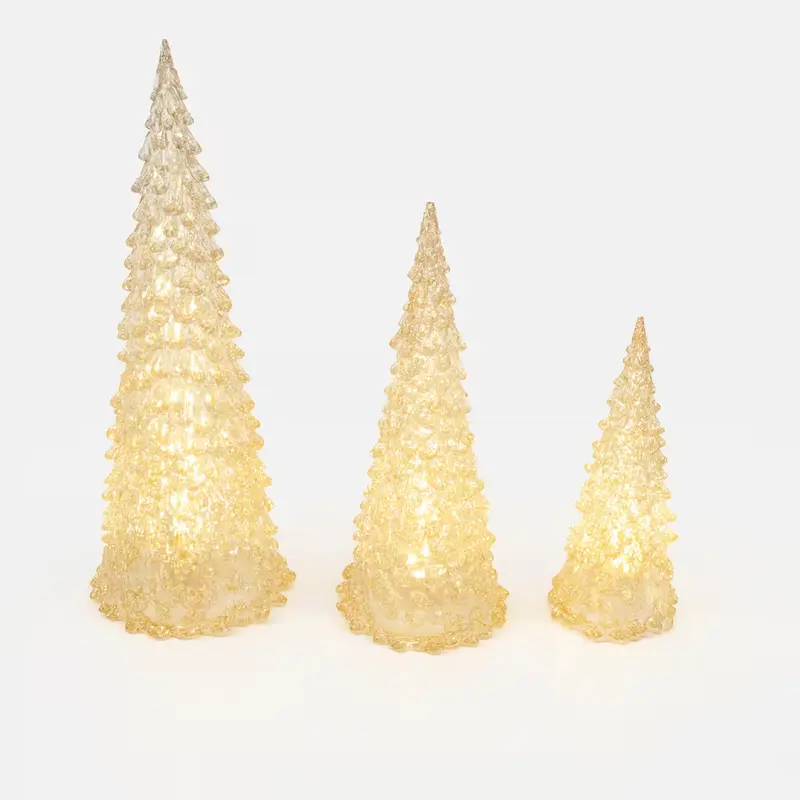 Warm White LED Clear Gold Tree