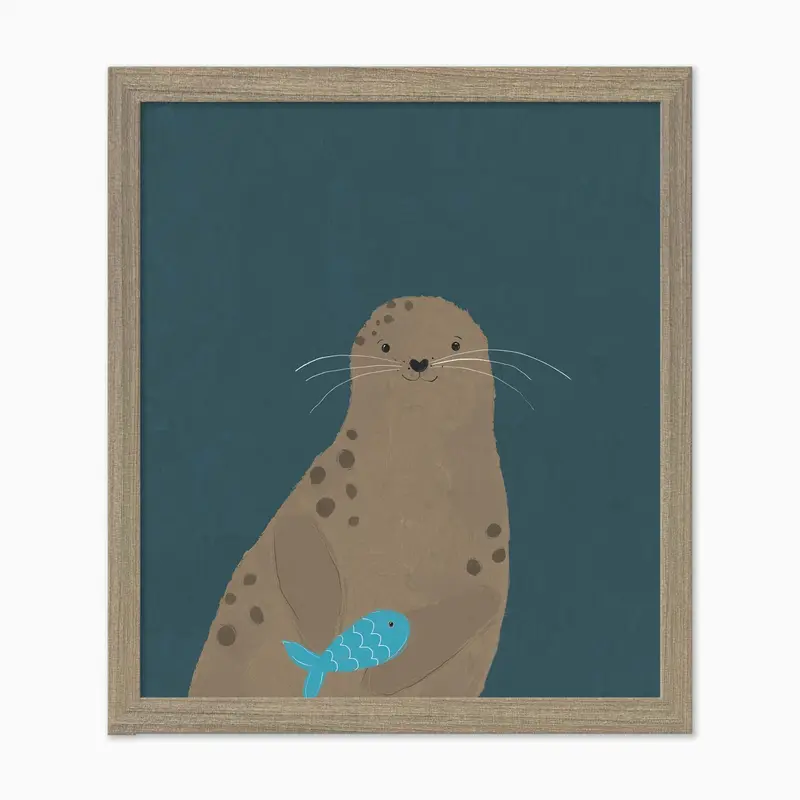 WF1122F - Seal Small Framed Print