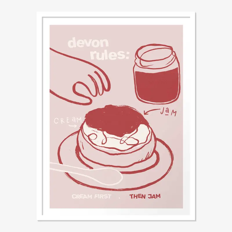 WF1256F - Devon Rules Small Framed Print