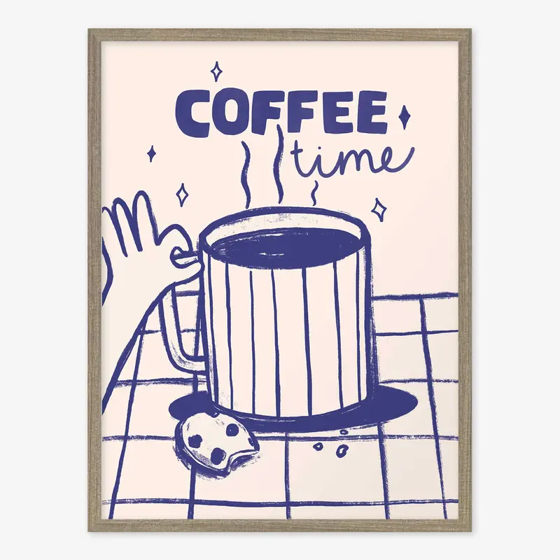 WF1257F - Coffee Time Small Framed Print