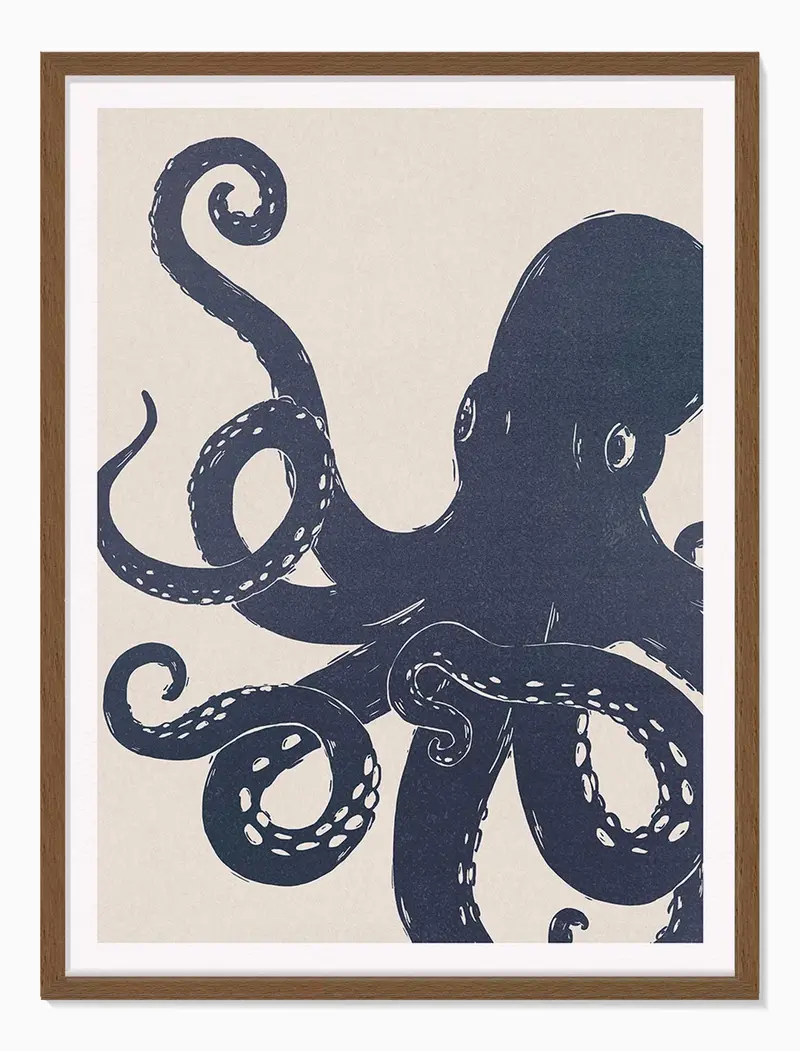 WF1280F - Octopus Small Framed Print