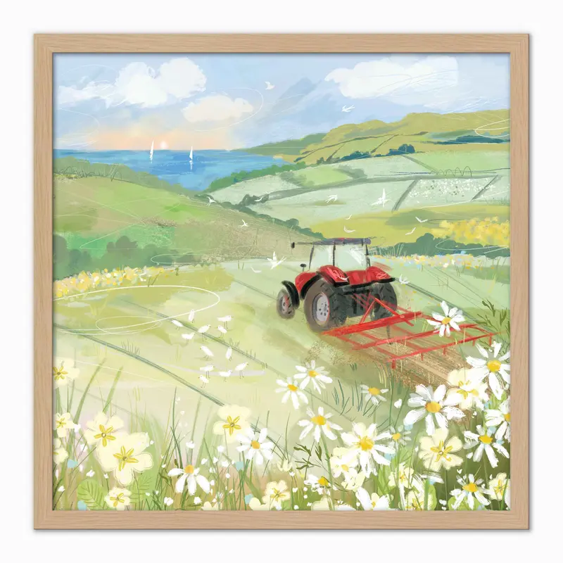WF1303FO - View from the Tractor Framed Print