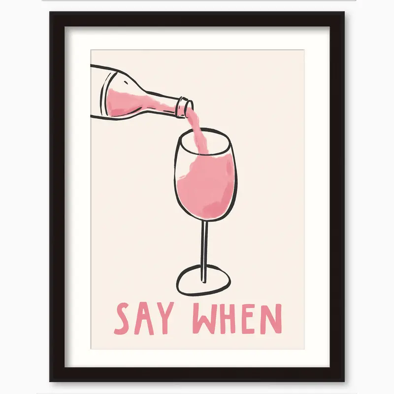 WF1321F - Say When Framed Print