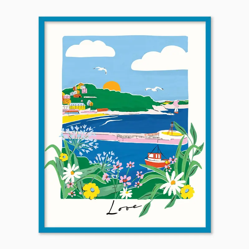 WF1363F - Looe Brights Framed Print