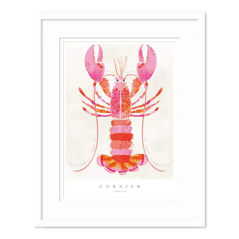 WF717F - Cornish Lobster Medium Framed Print