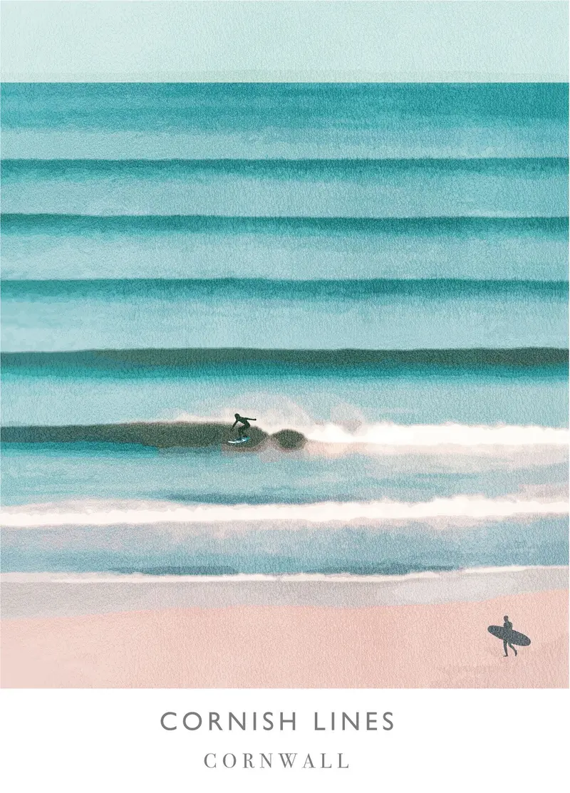 WF80P - Cornish Lines Art Print