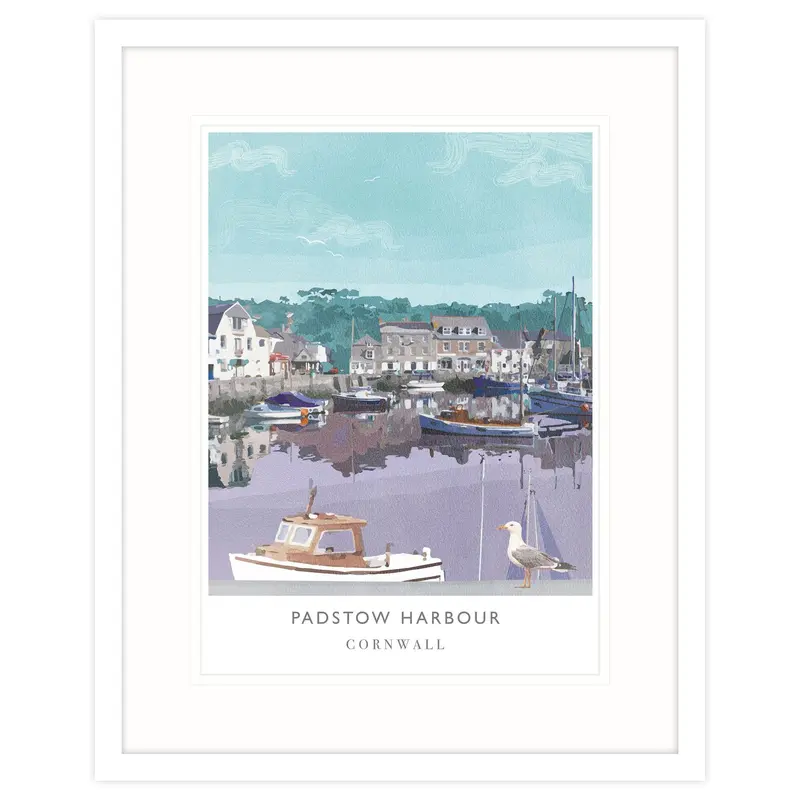 WF84F - Padstow Harbour Framed Print
