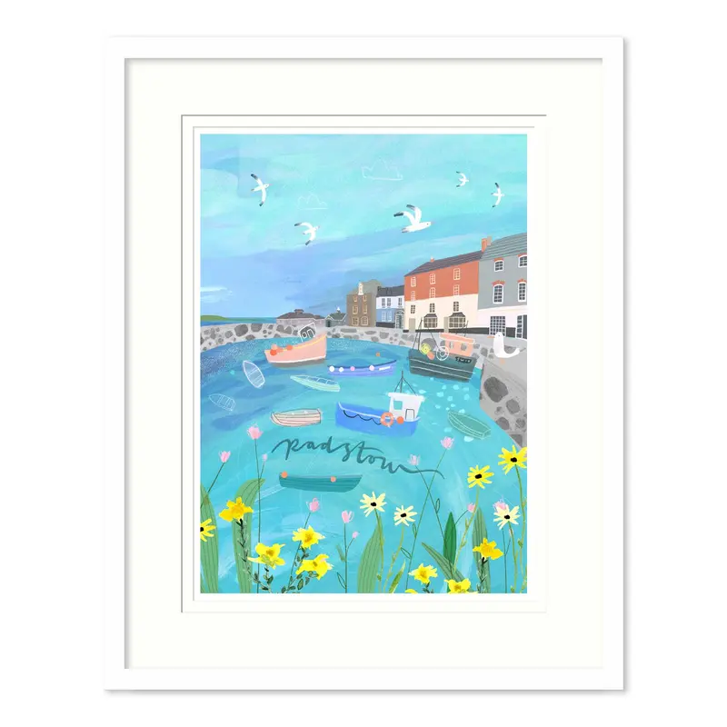 WF902F - Padstow Med Framed Print