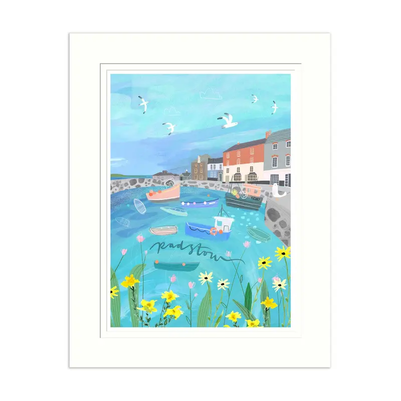 WF902M - Padstow Medium Mounted Print
