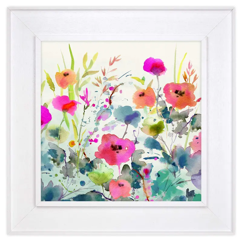WFC105F - Spring Flowers Tray Framed Canvas