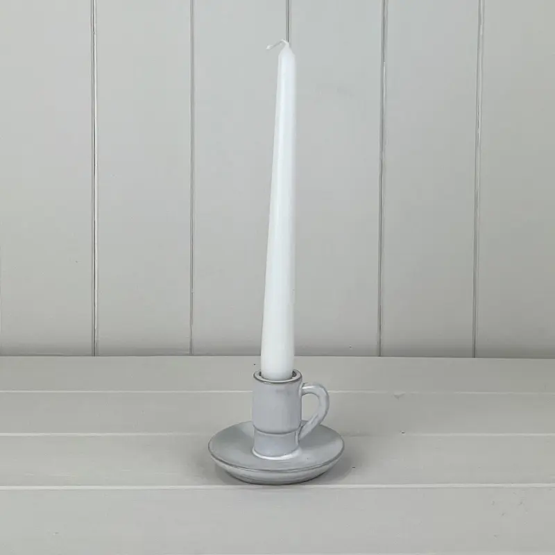 White Ceramic Candle Holder - 5.8cm