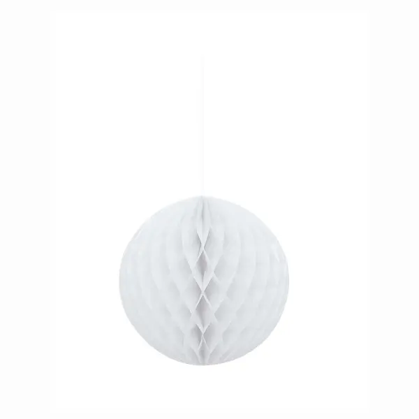 White Solid 8" Honeycomb Ball