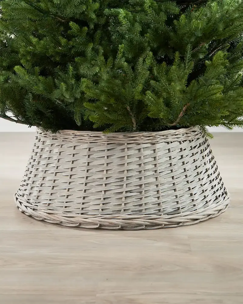 Wicker Tree Collar, Grey, 70 cm