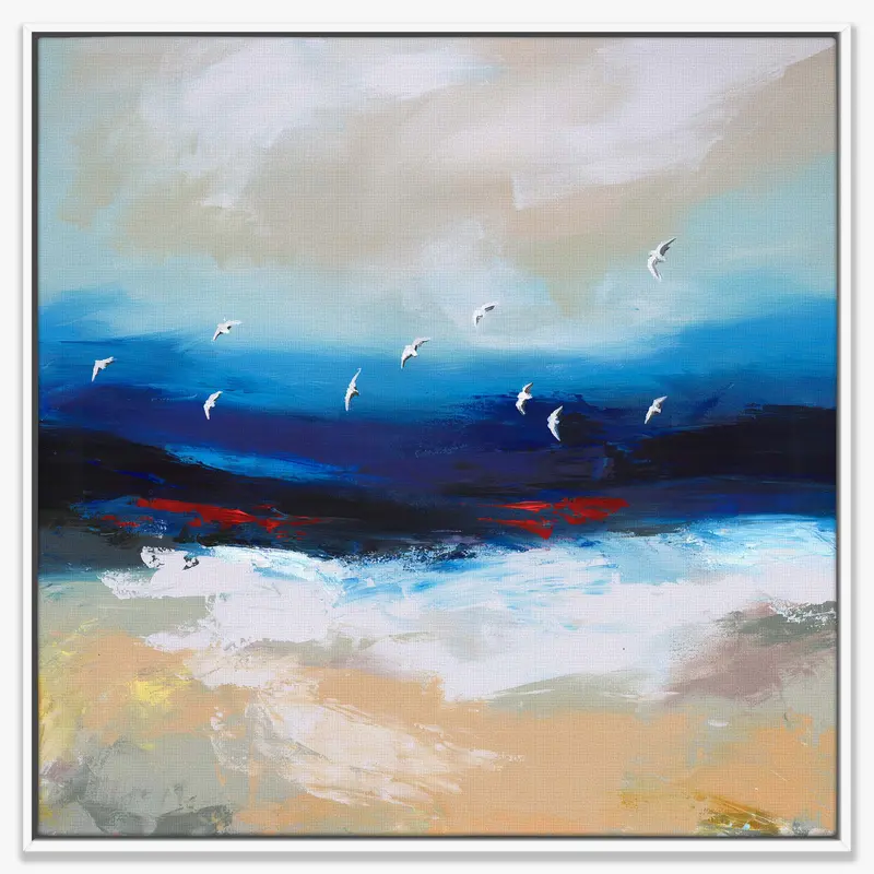 WTC13F - Ocean's Ember Large Framed Canvas