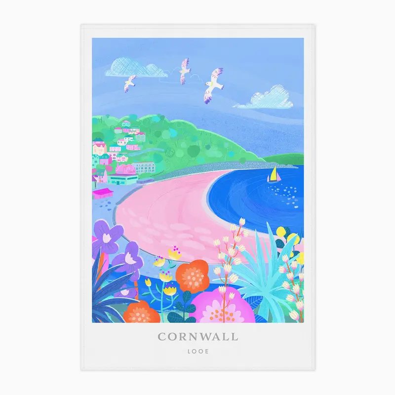 WTT137 - Looe Brights Tea Towel