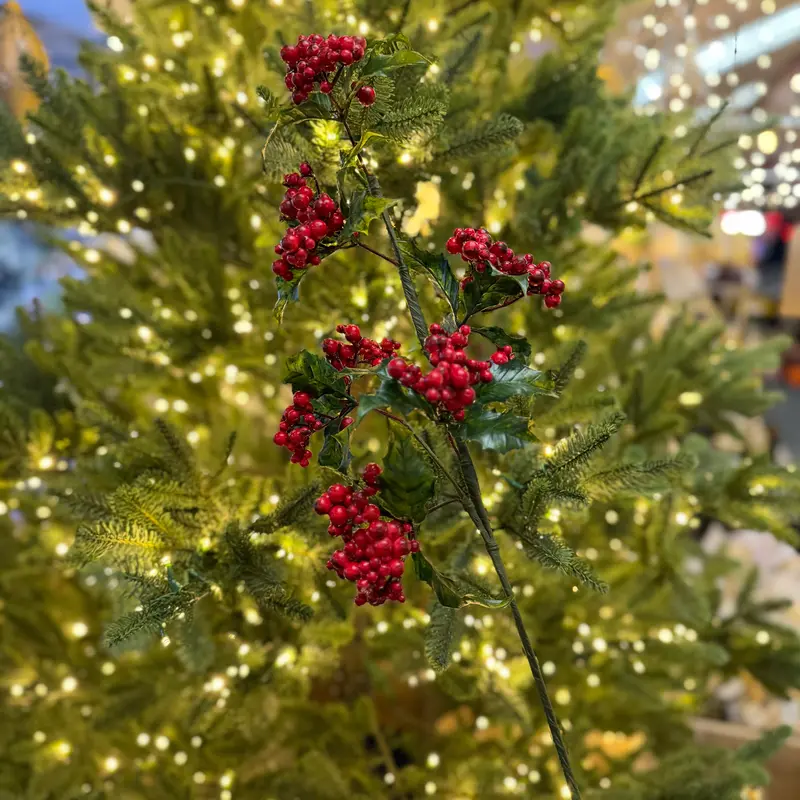 X-Large Red Berry Holly Stem